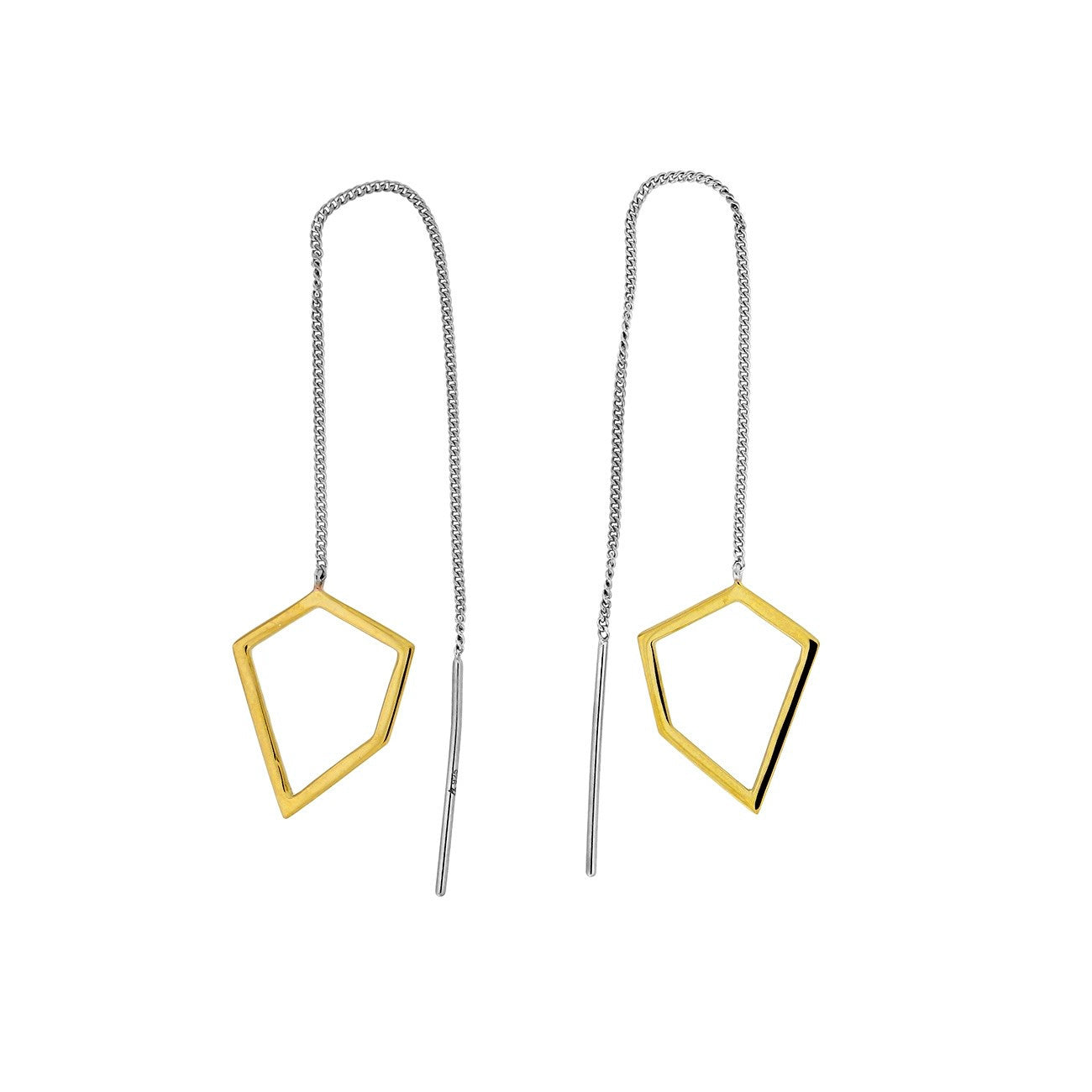Pinnacle Polygon Pull-Through Earrings