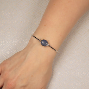 Ithica Hook Bangle with Blue Calcite