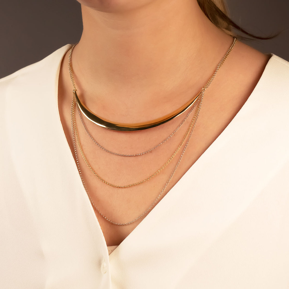 Ithica Bar &amp; Chains Necklace