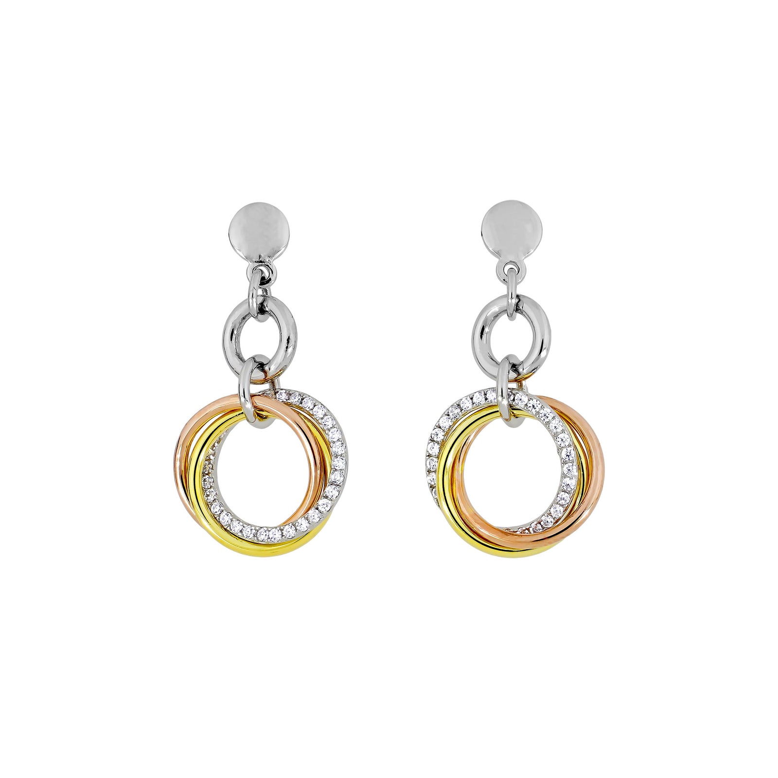 Entangled Love Knot Drop Earring - With Pavé