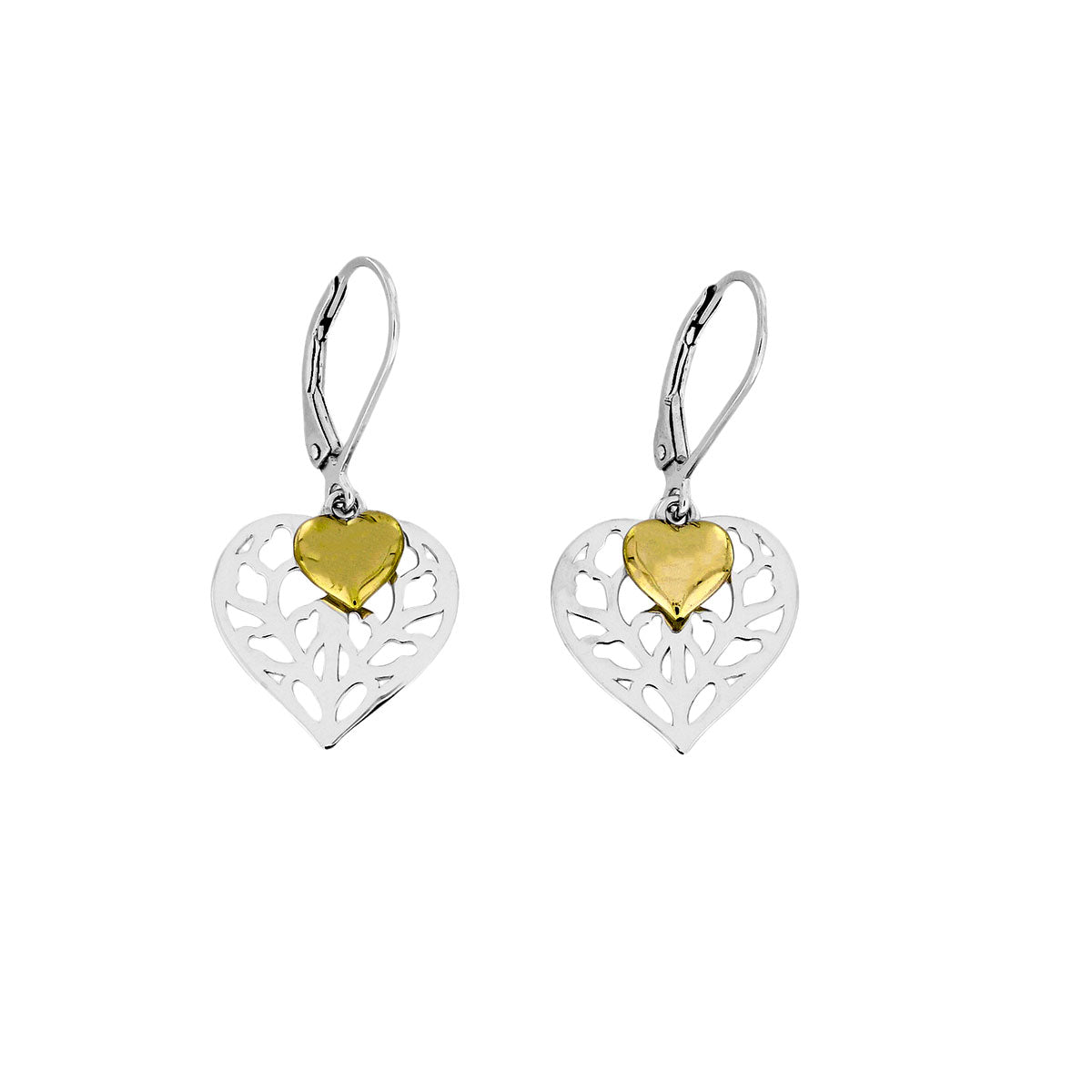 Heart of Yorkshire Double Drop Earring with Gold Vermeil