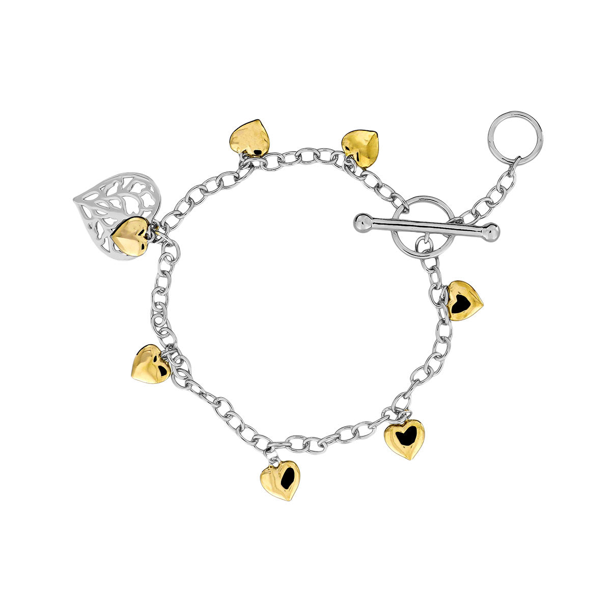 Heart of Yorkshire T-Bar Bracelet with Yellow Gold Vermeil
