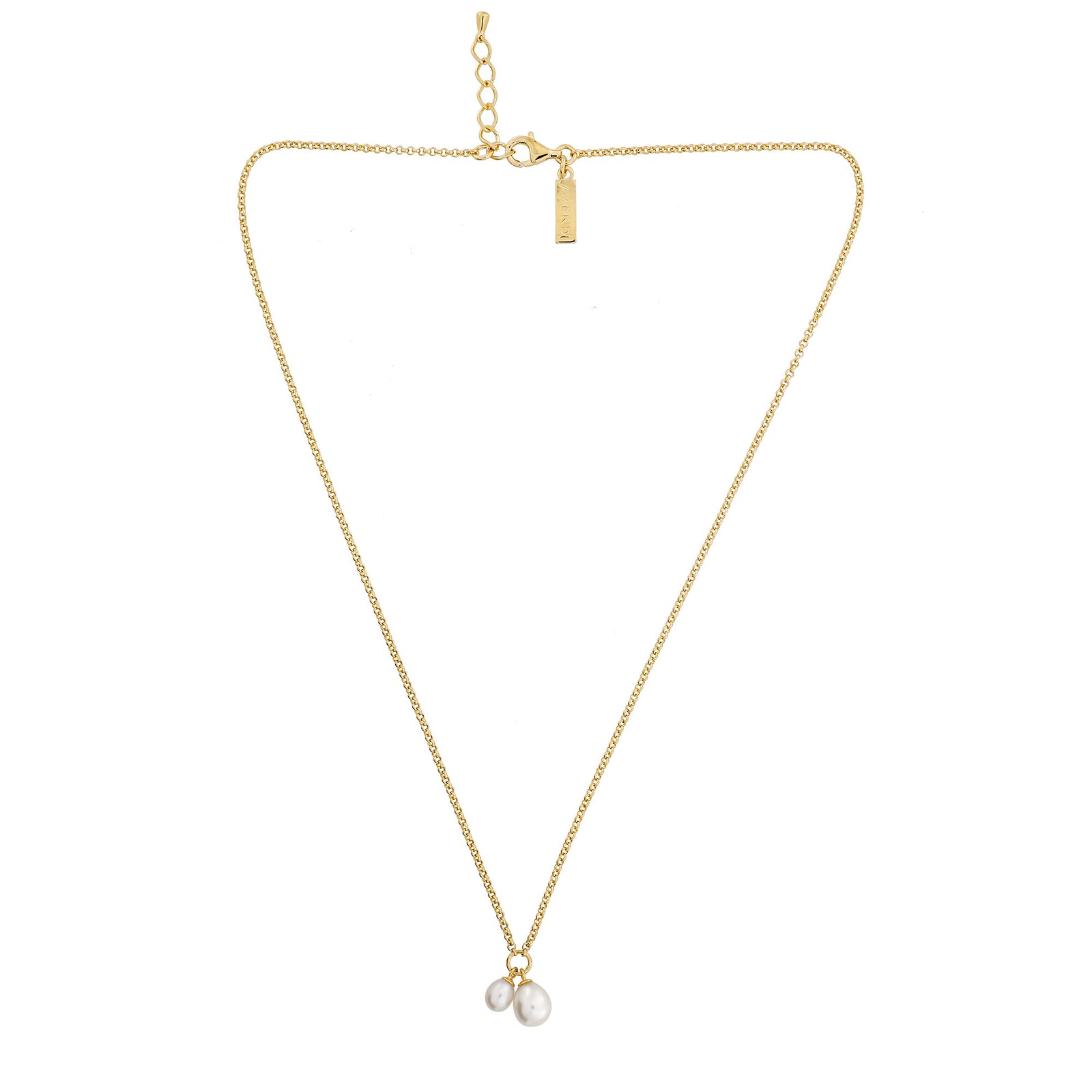 Double Teardrop Freshwater Pearls Pendant