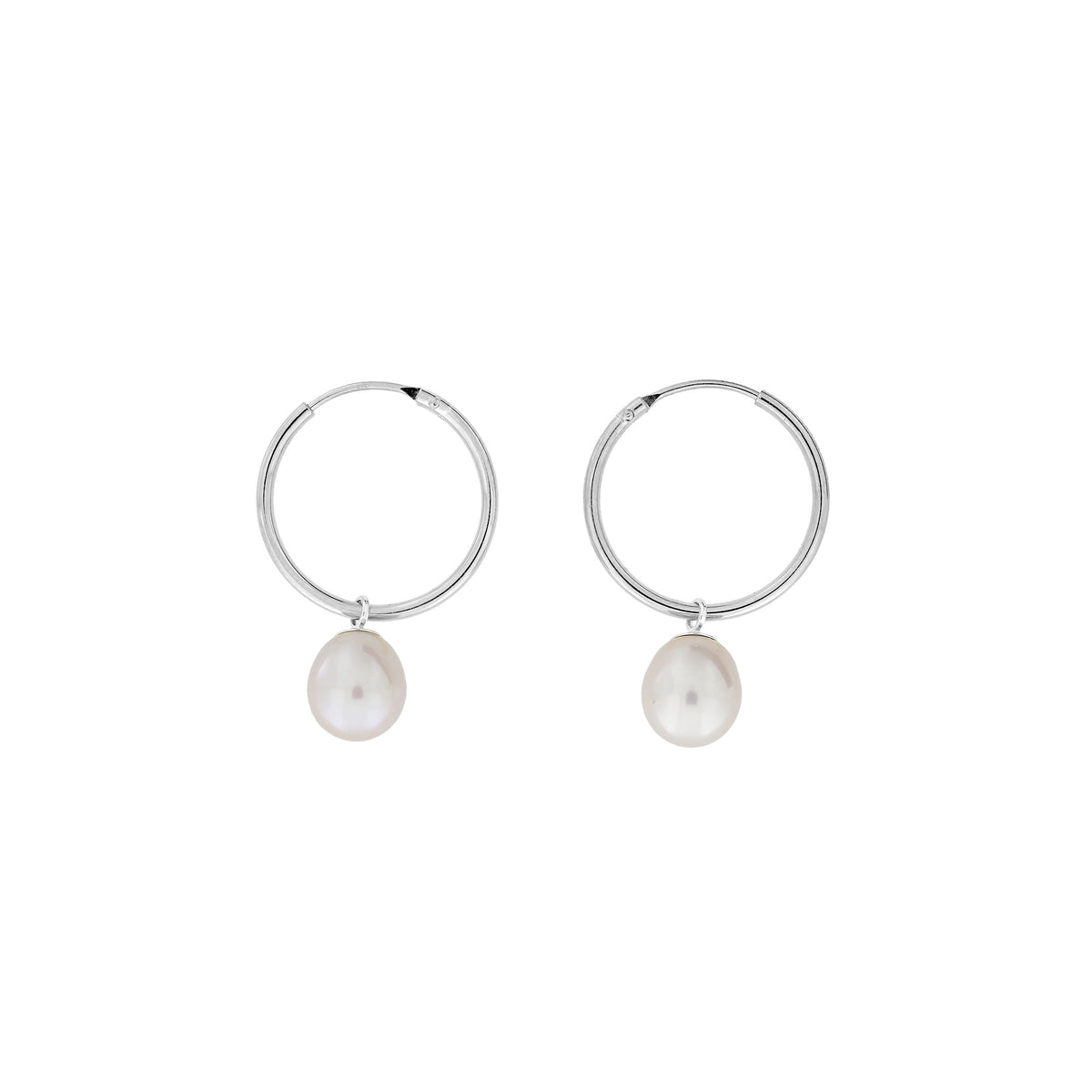 Teardrop Freshwater Pearls Hoop Earrings