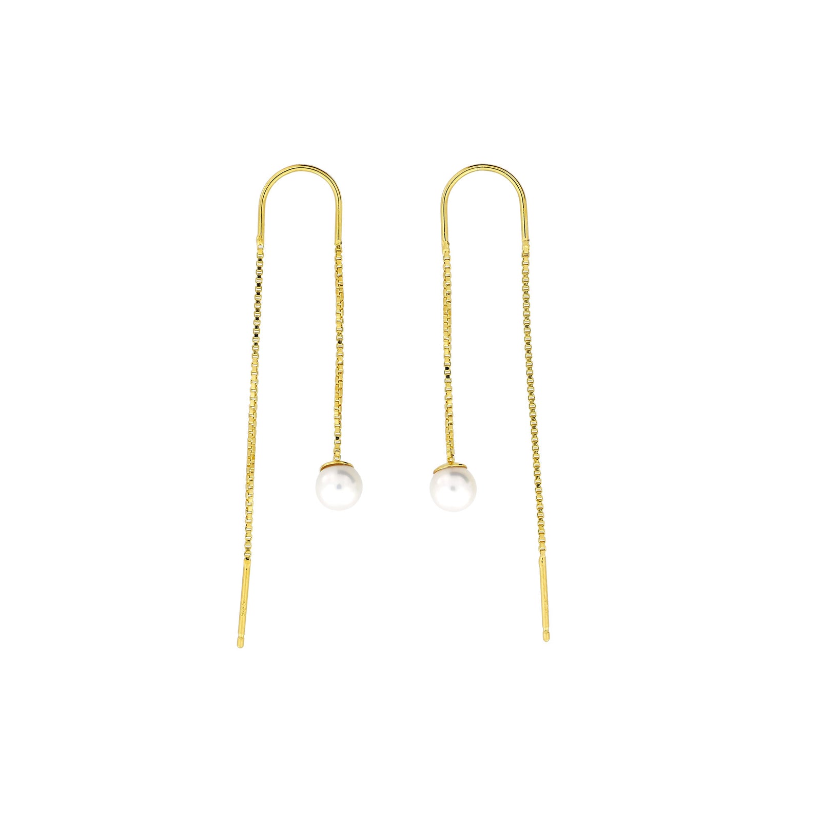 Single Pearl Threader Earring