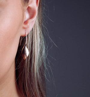 Rose Gold Vermeil Twist Drop Earrings