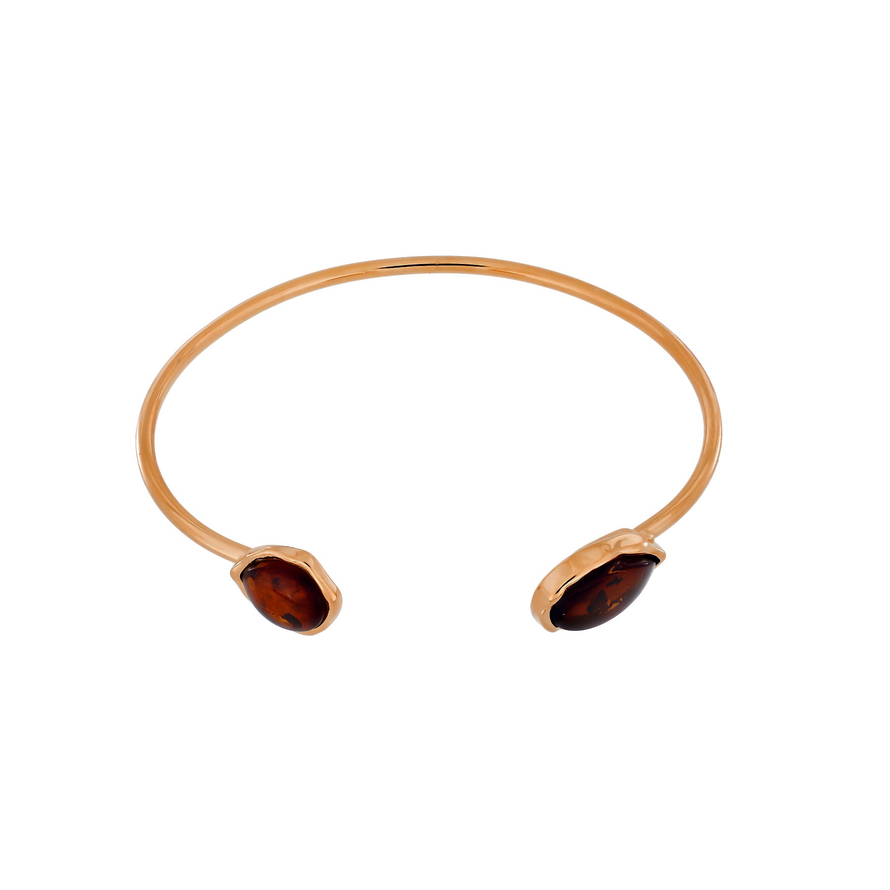 Northern Lights Baltic Amber Cuff in Rose Gold Vermeil