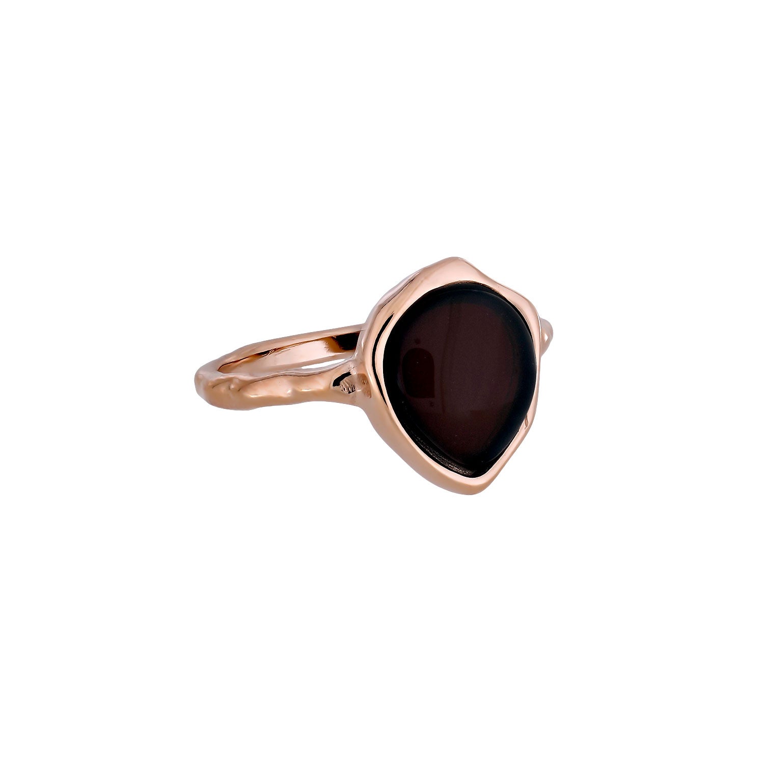 Northern Lights Baltic Amber Ring in Rose Gold Vermeil