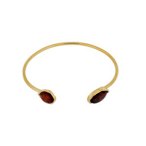 Northern Lights Baltic Amber Cuff in Yellow Gold Vermeil