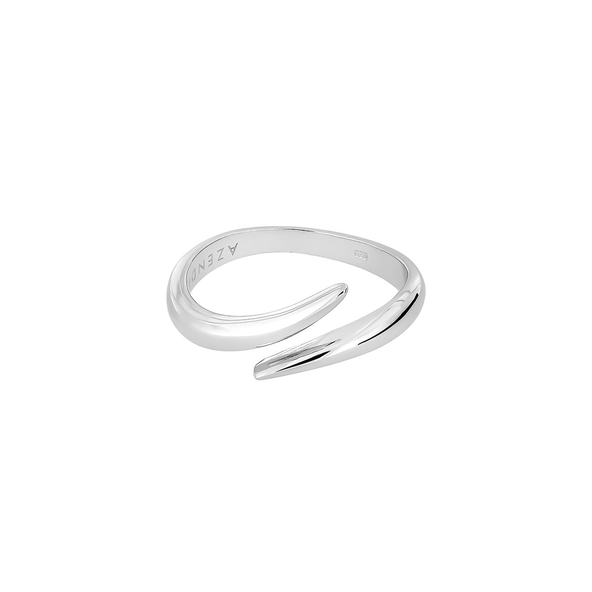 Silver Curl Ring