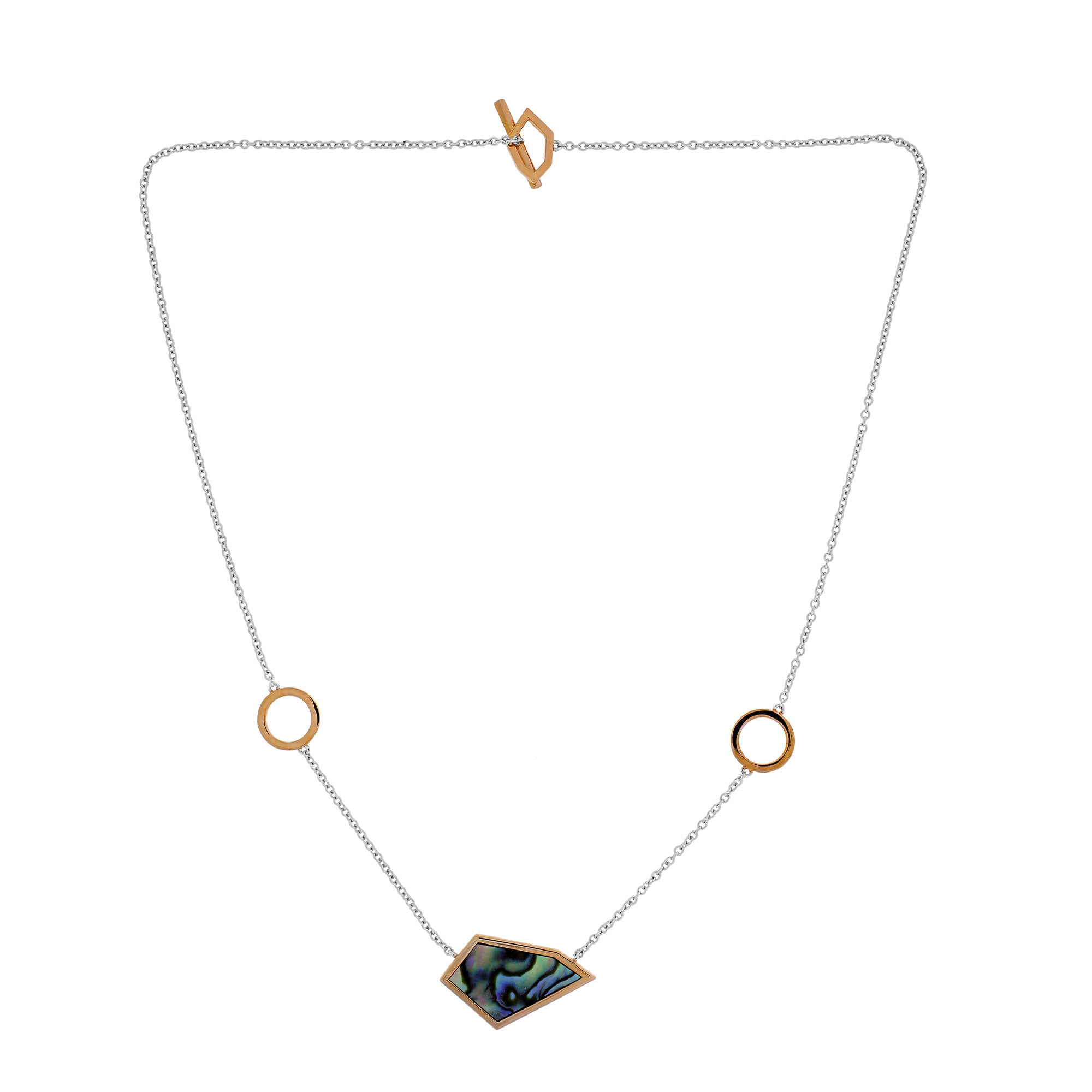 Abalone Pinnacle T-Bar Necklace