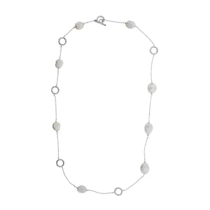 Baroque Pearl T-Bar Necklace