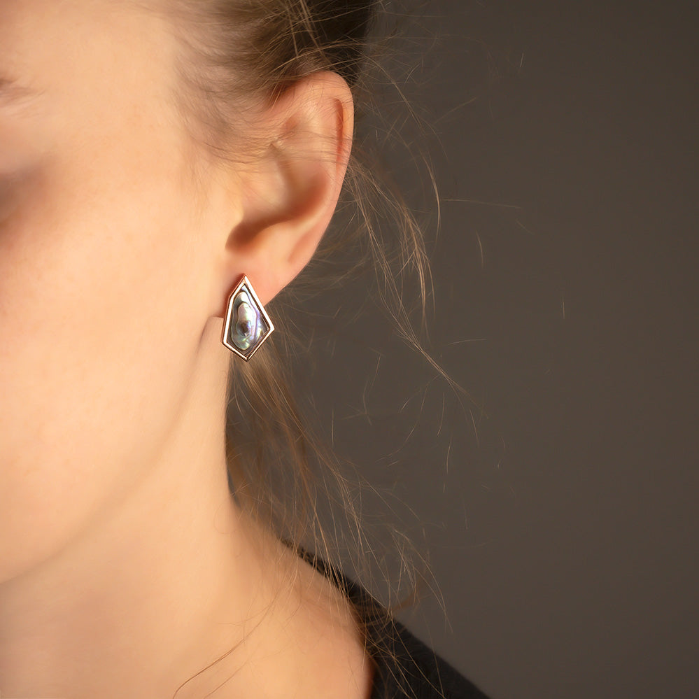 Abalone Pinnacle Stud Earrings