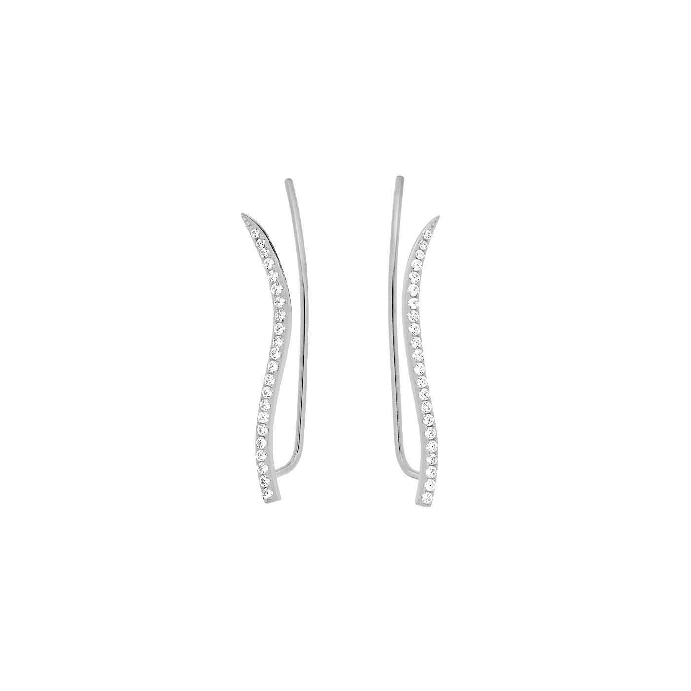 Pavé Wave Ear Climber