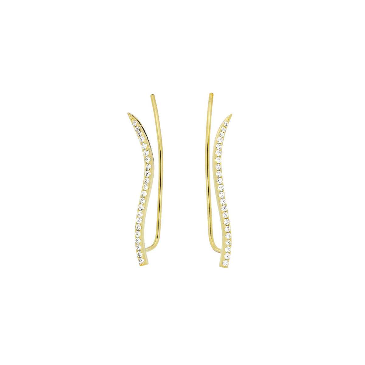 Pavé Wave Ear Climber