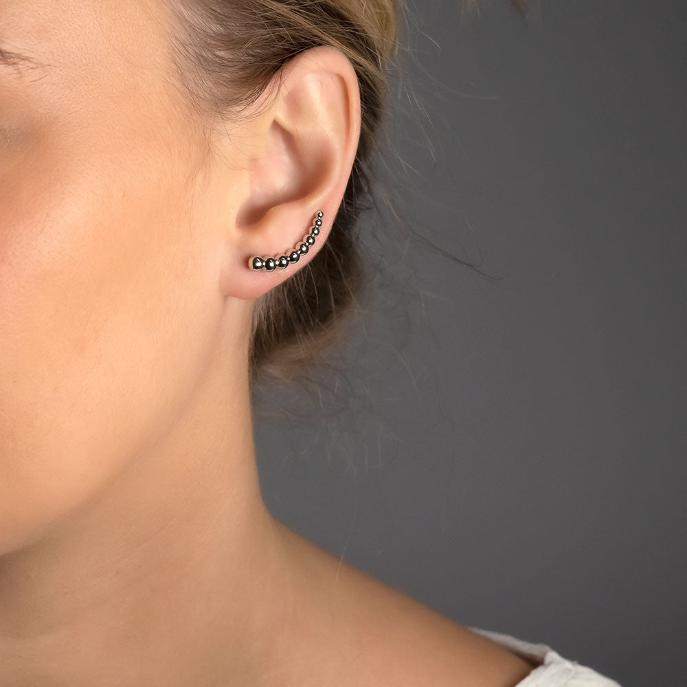 Graduated Beads Ear Climber