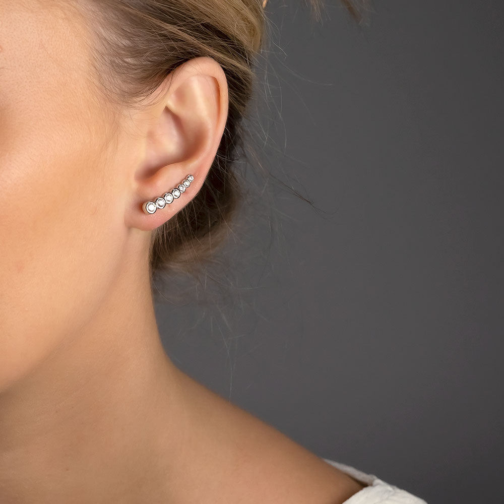 Graduated Stones Ear Climber