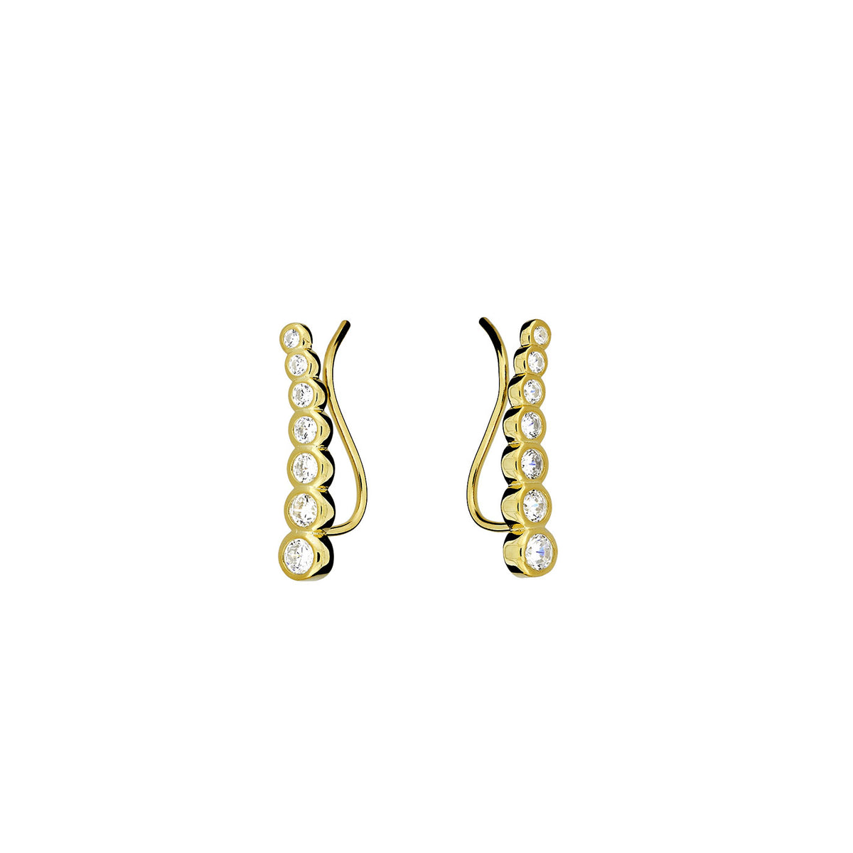 Graduated Stones Ear Climber