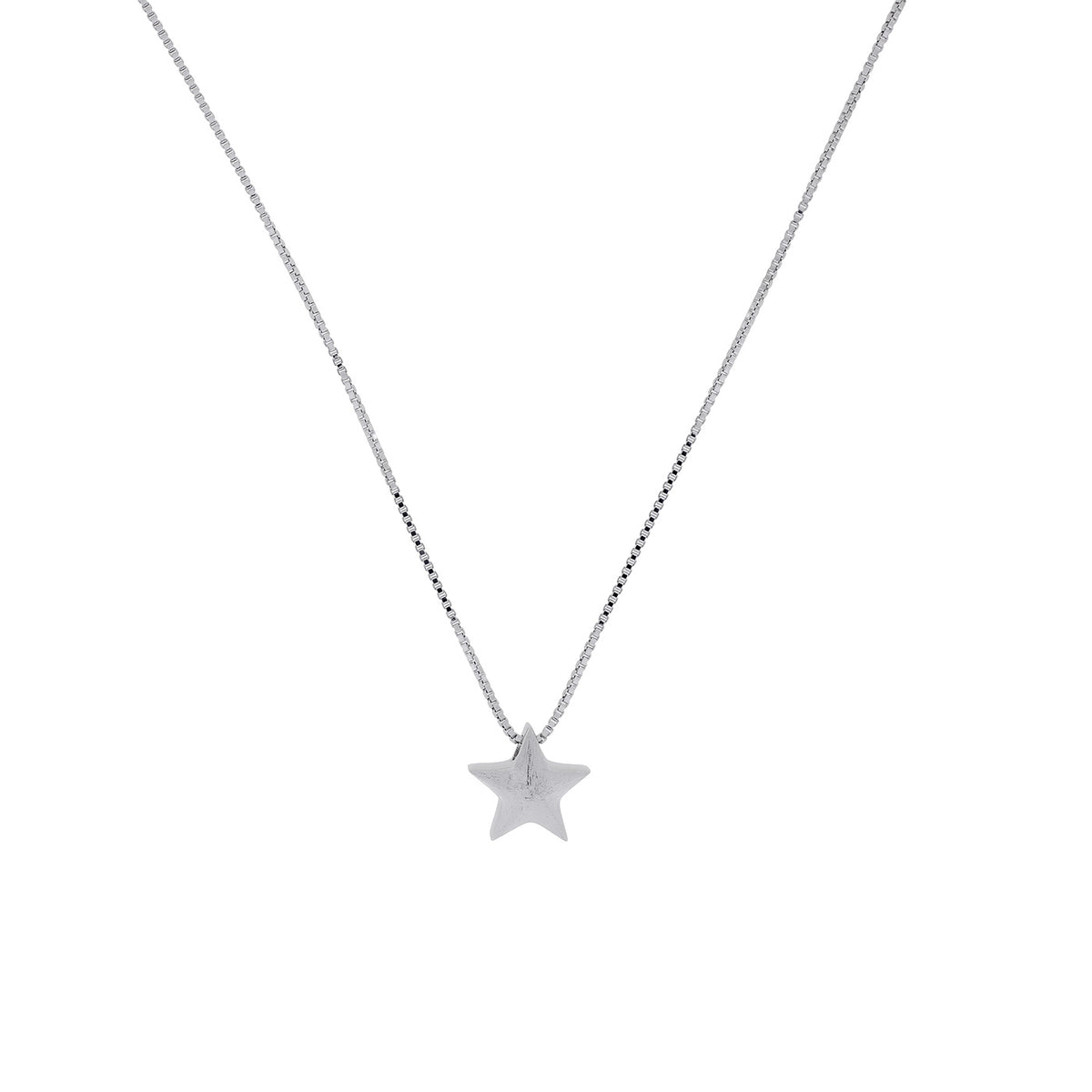 Silver Satin Star Pendant