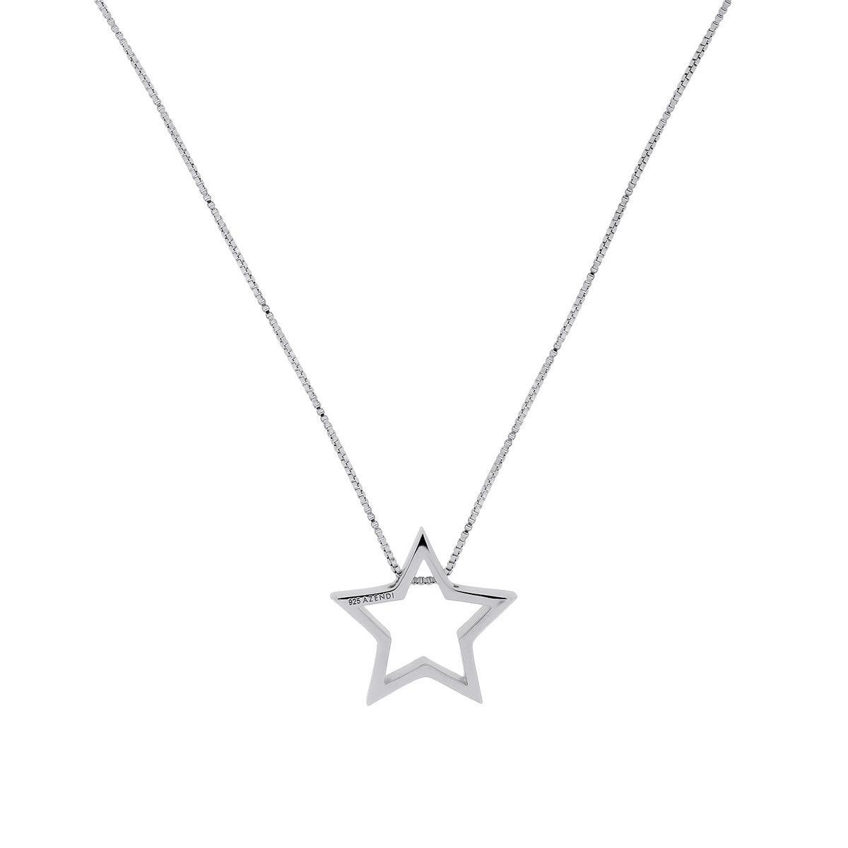 Silver Outline Star Pendant