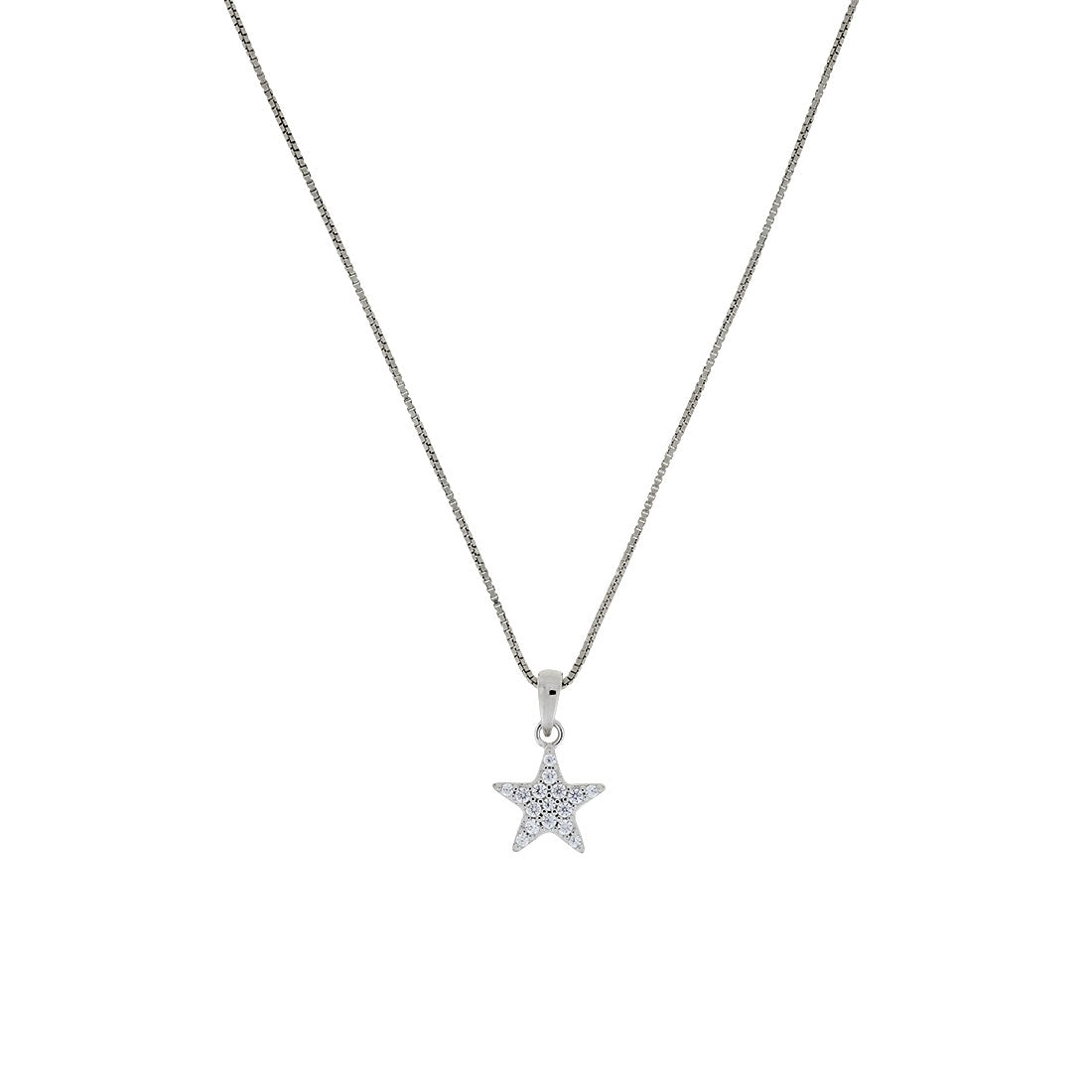 Little Pavé Star Pendant - Silver