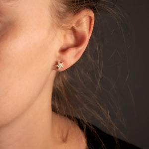 Little Pavé Star Stud Earrings - Yellow Gold Vermeil