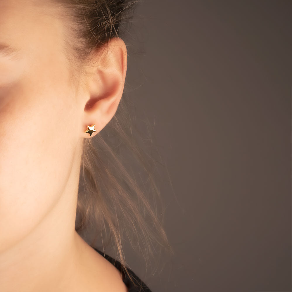 Little Star Stud Earrings - Yellow Gold Vermeil