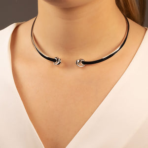 Silver Knotted Collar