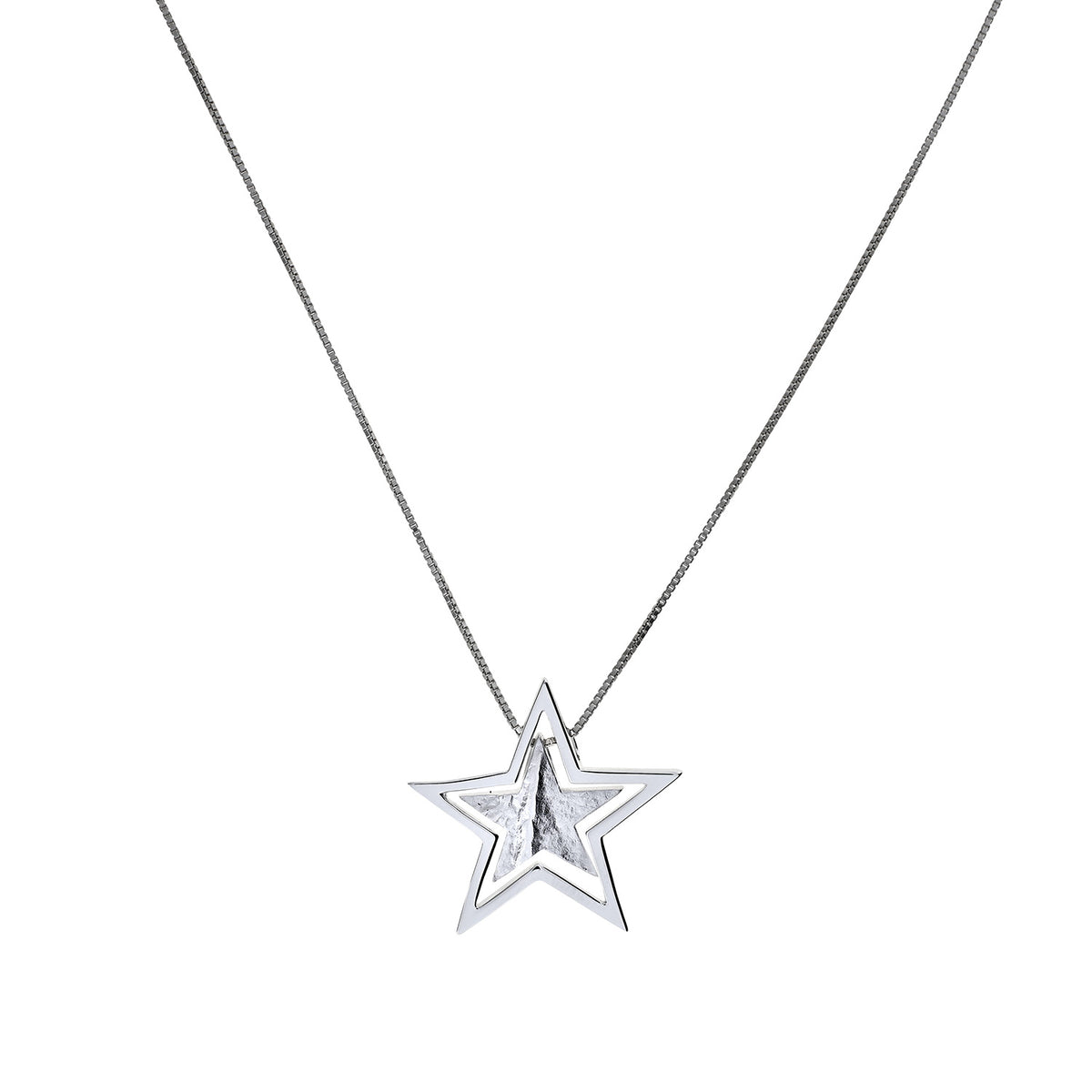 Textured Two-Part Star Pendant