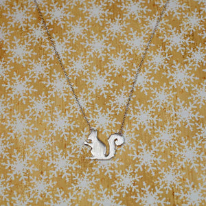 Silver Squirrel Necklace