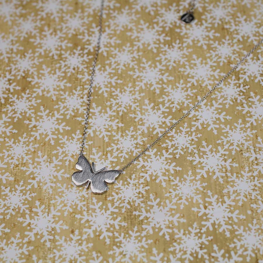 Silver Small Butterfly Necklace