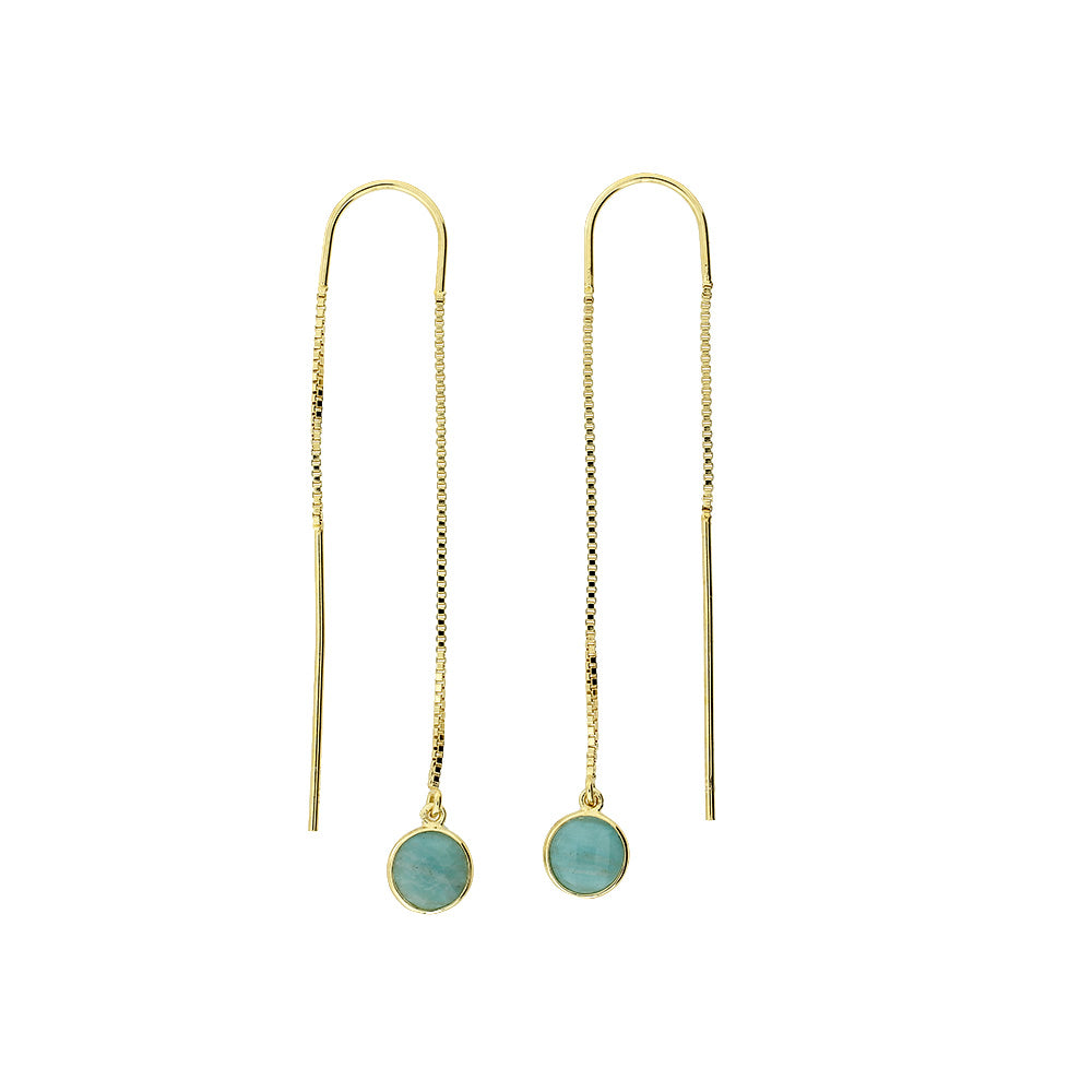 Amazonite Threader Earrings
