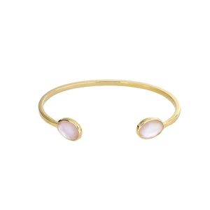 Gold Vermeil & Mother of Pearl Teardrops Cuff