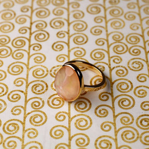 Yellow Gold Vermeil & Mother of Pearl Ring