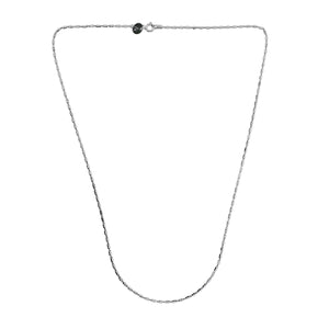 Silver Diamond-Cut Tubular Beads Chain