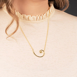 Spiral Necklace in Yellow Gold Vermeil