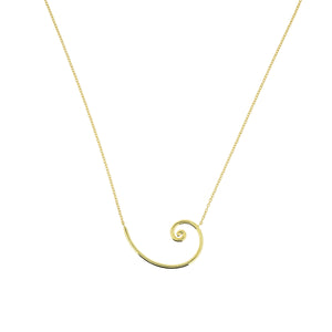 Spiral Necklace in Yellow Gold Vermeil