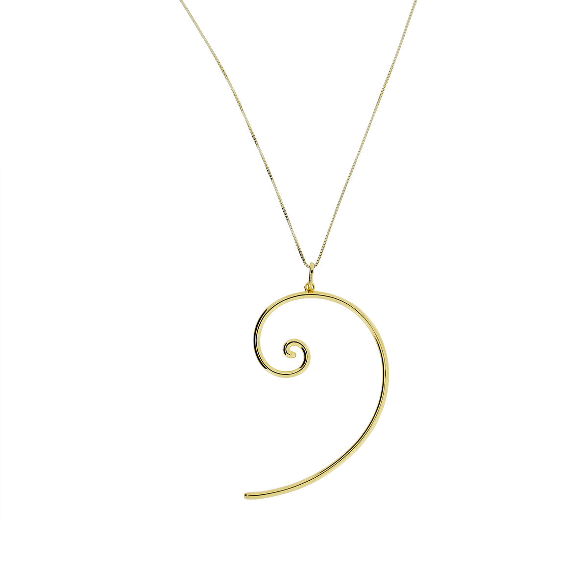 Large Spiral Pendant in Yellow Gold Vermeil