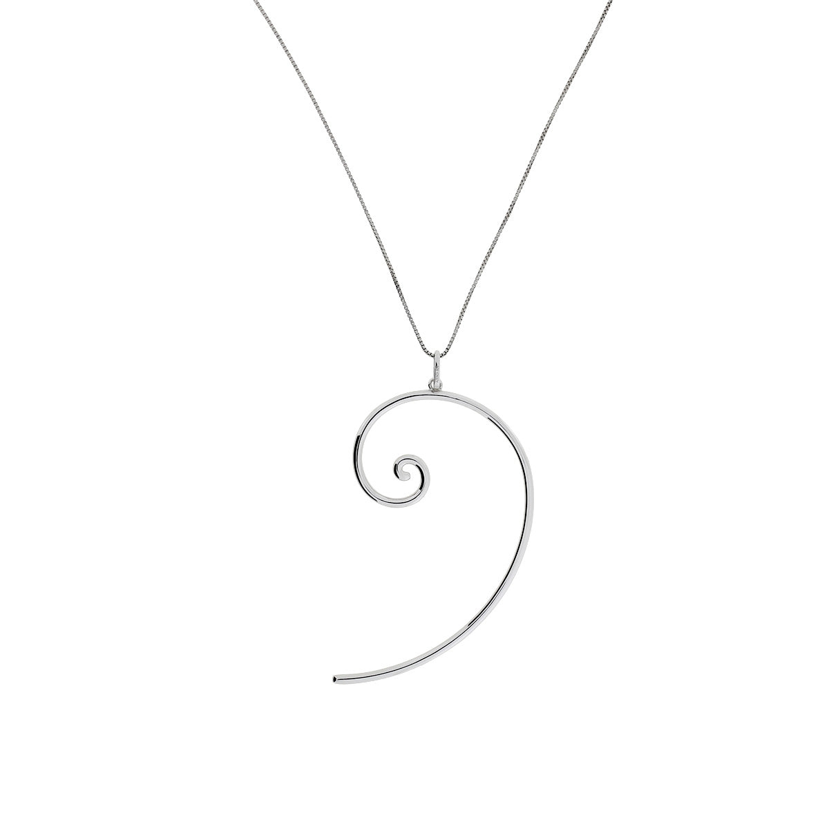 Large Spiral Pendant in Sterling Silver