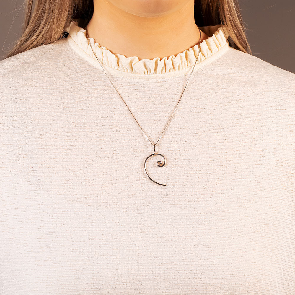 Medium Spiral Pendant in Sterling Silver