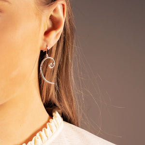 Spiral Drop Earrings in Sterling Silver