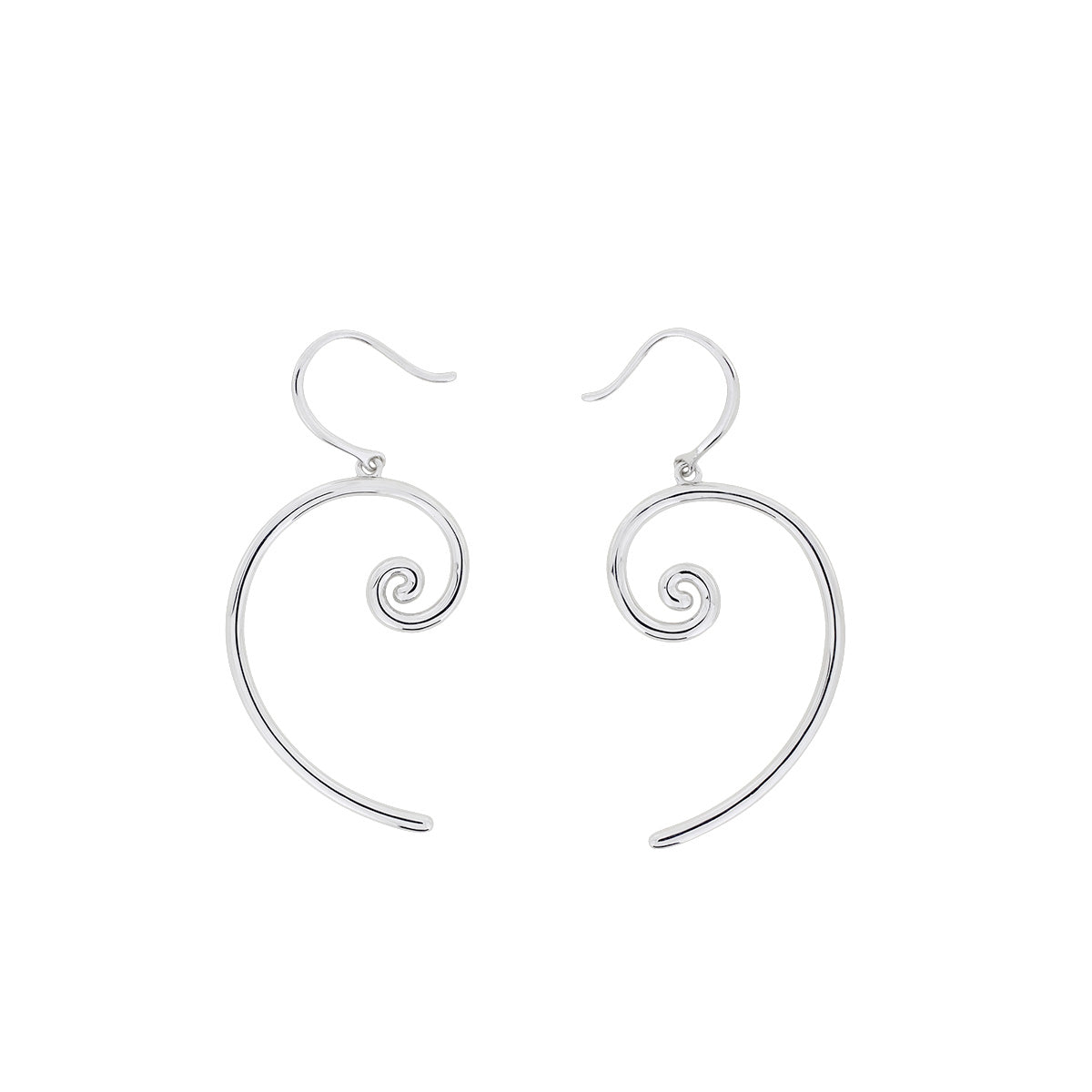 Spiral Drop Earrings in Sterling Silver
