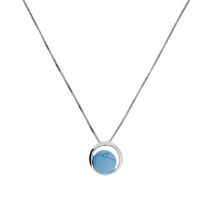 Sterling Silver & Turquoise Circle Pendant