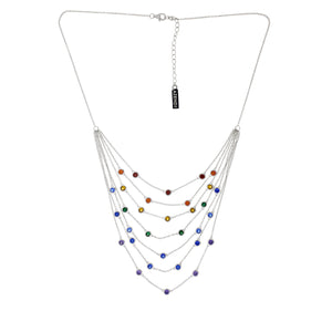 Seven Layer Rainbow Sparkling Necklace