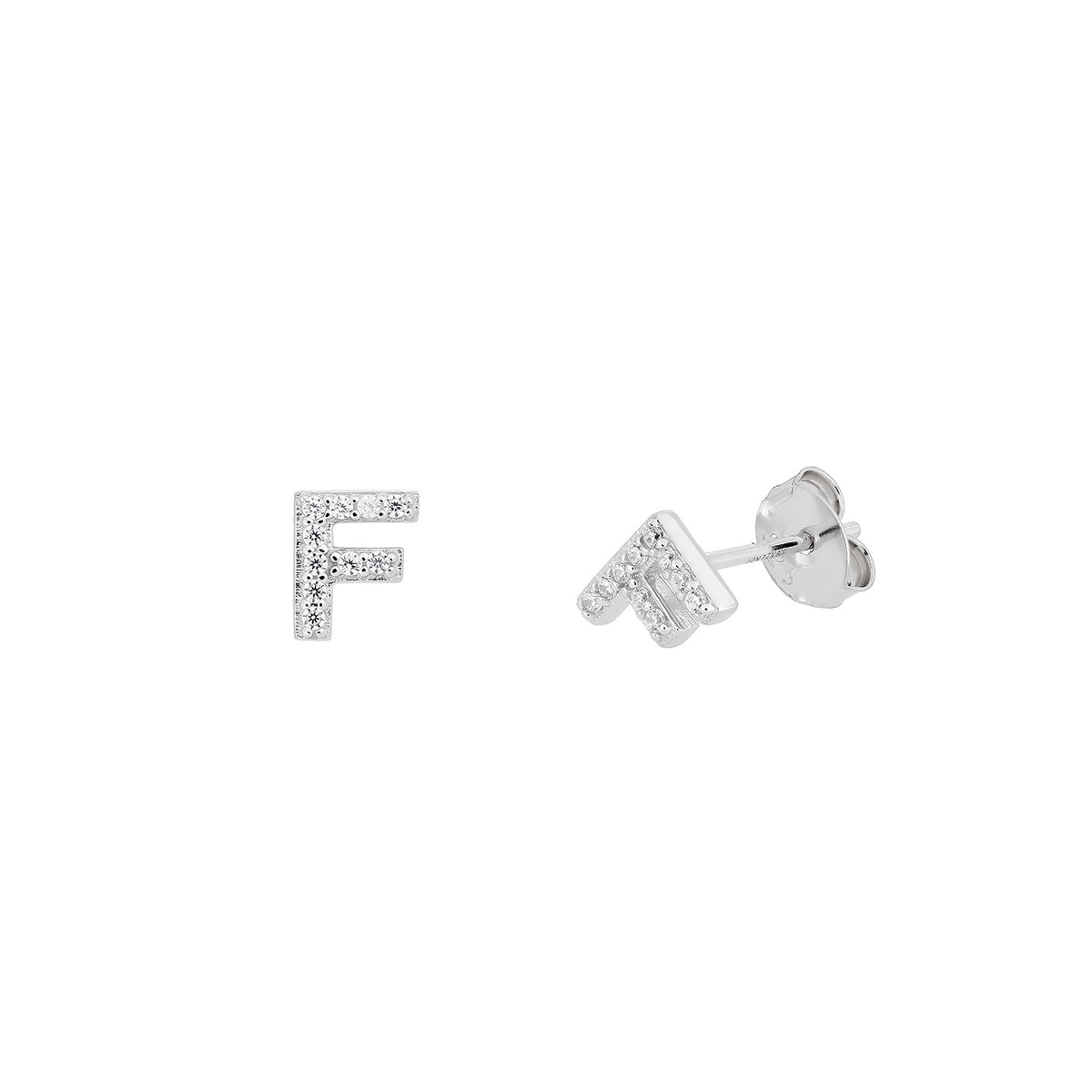 Pavé Alphabet Earrings; Other Letters Available