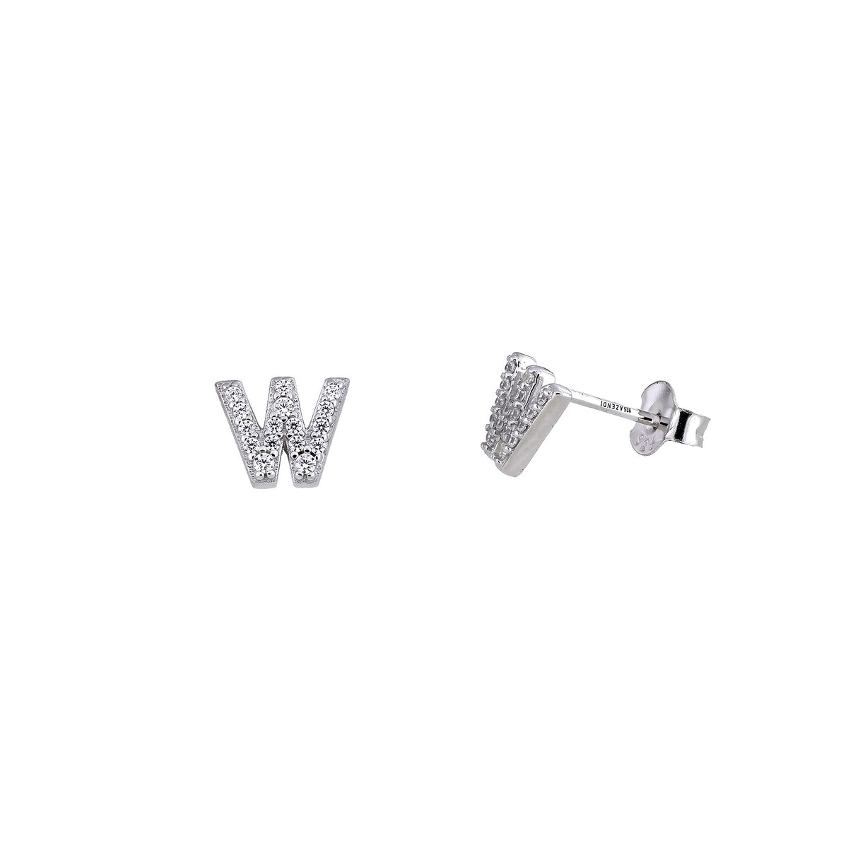 Pavé Alphabet Earrings; Other Letters Available