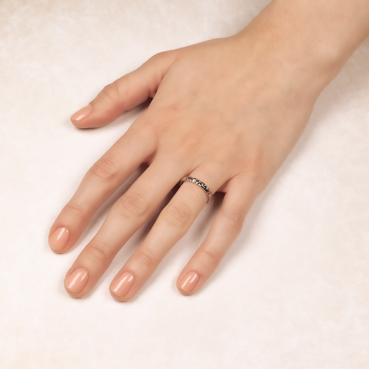 Sterling Silver Honeycomb Elements Ring