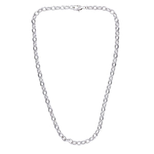Satin Silver Links Necklace