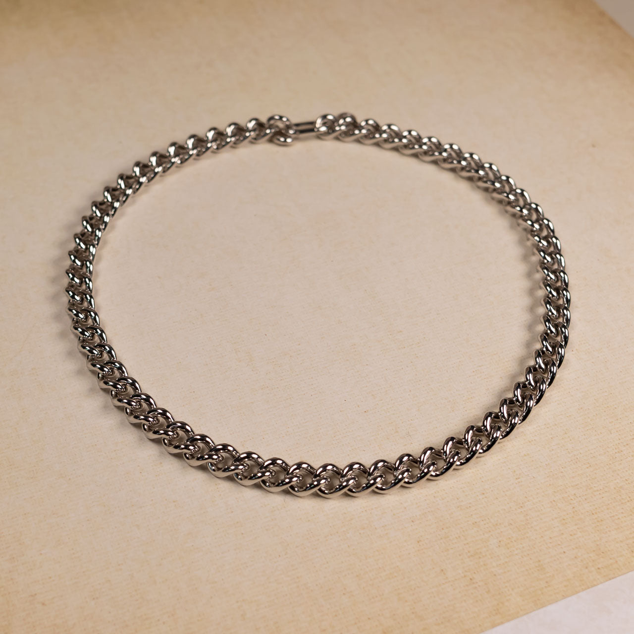 Silver Classic Curb Link Necklace