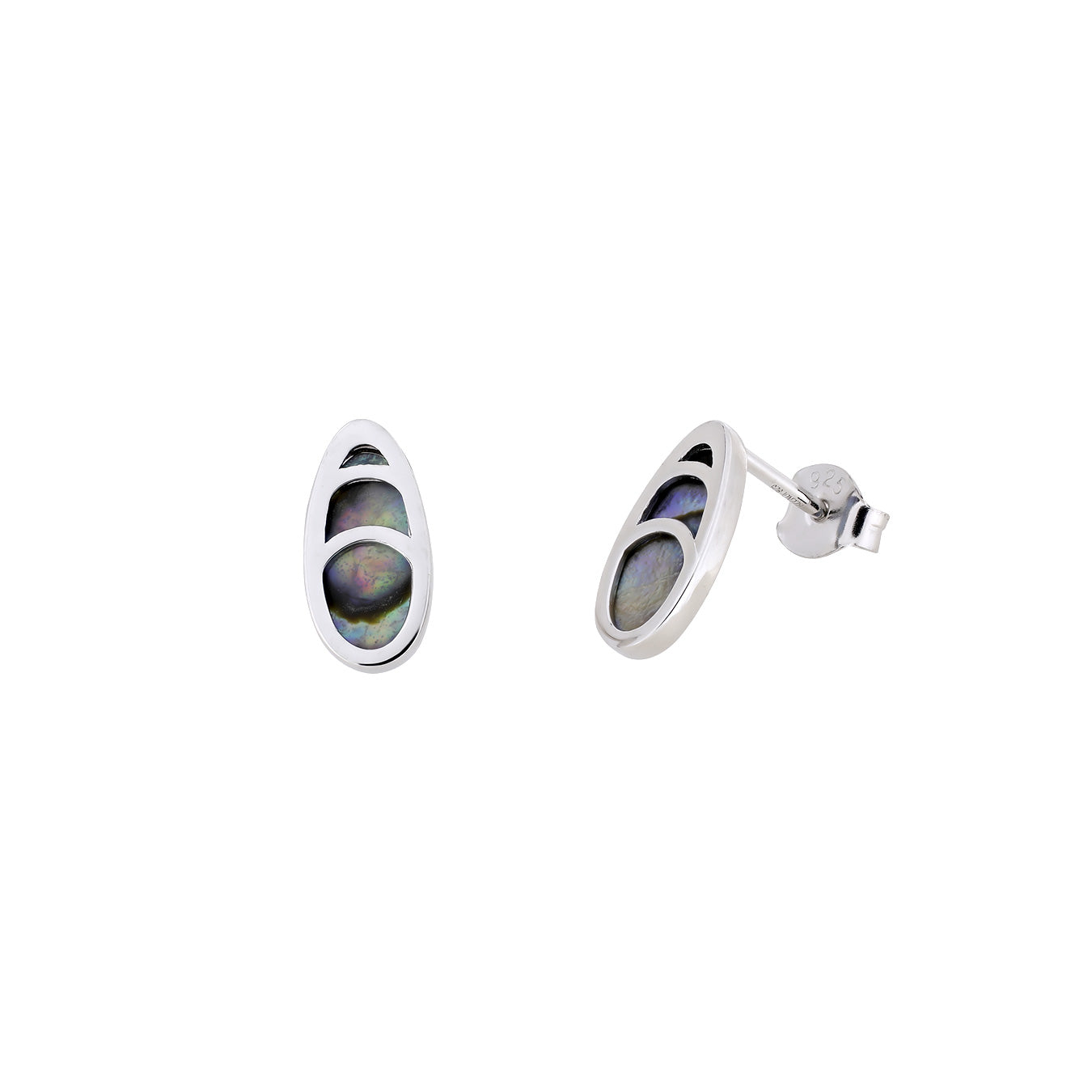 Abalone Teardrop Stud Earrings